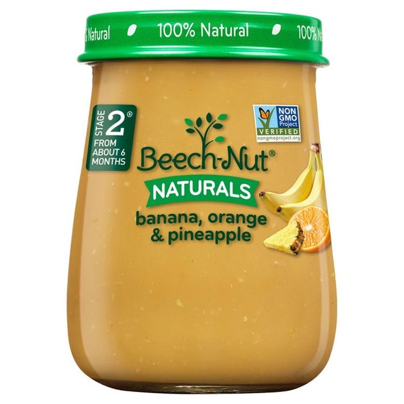 Beech-Nut Naturals Stage 2 Baby Food, Banana Orange & Pineapple, 4 oz Jar