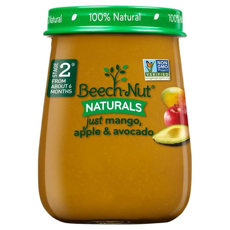 Beech-Nut Naturals Stage 2 Baby Food, Mango Apple & Avocado, 4 oz Jar