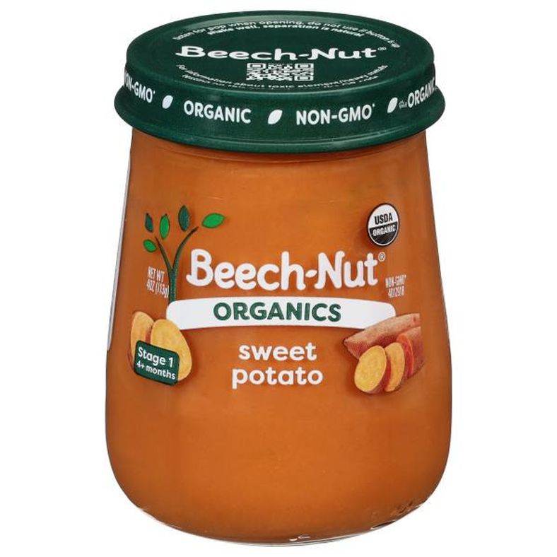 Beech-Nut Organics Stage 1 Organic Baby Food, Sweet Potato, 4 oz Jar