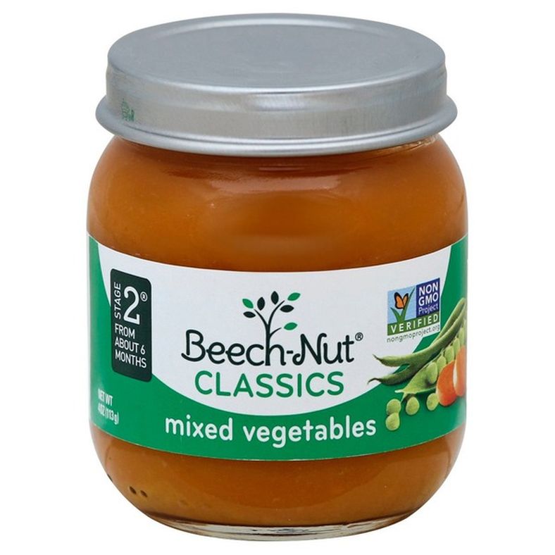 Beech-Nut Stage 2 Baby Food, Mixed Vegetables, 4 oz Jar