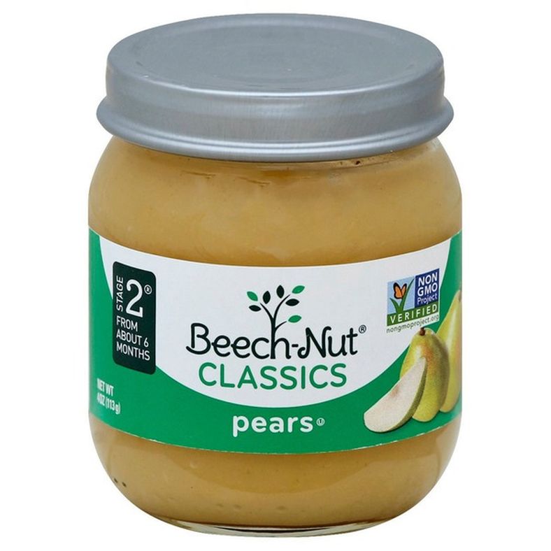 Beech-Nut Stage 2 Baby Food, Pear, 4 oz Jar