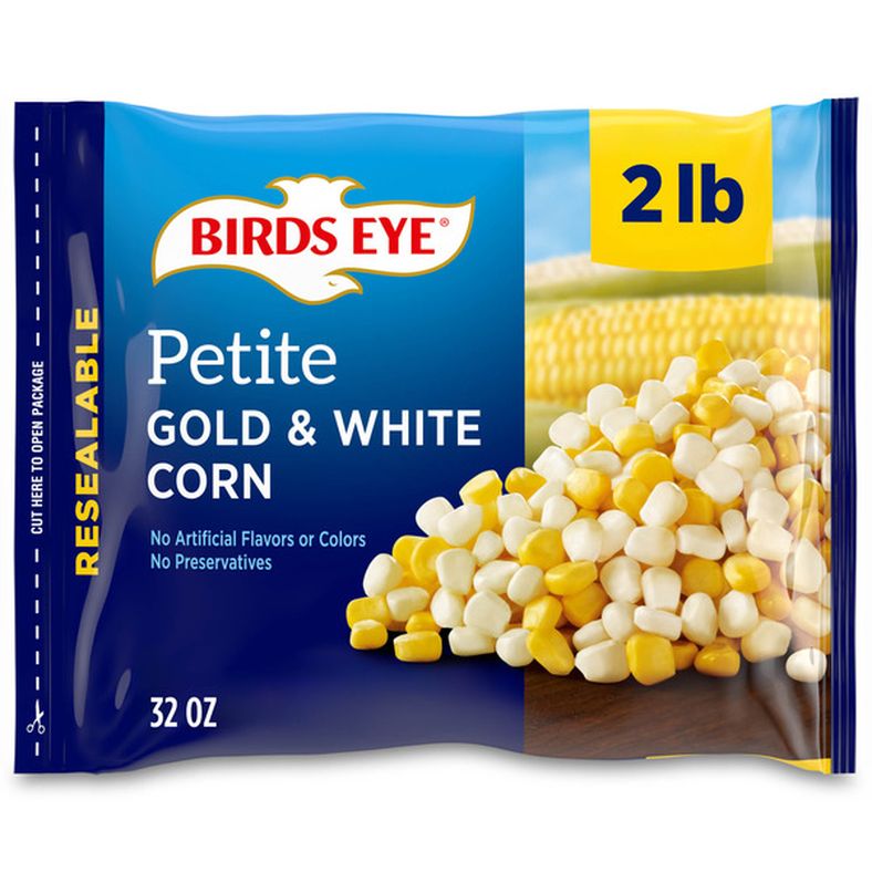 Birds Eye Petite Gold and White Corn, Frozen Vegetables