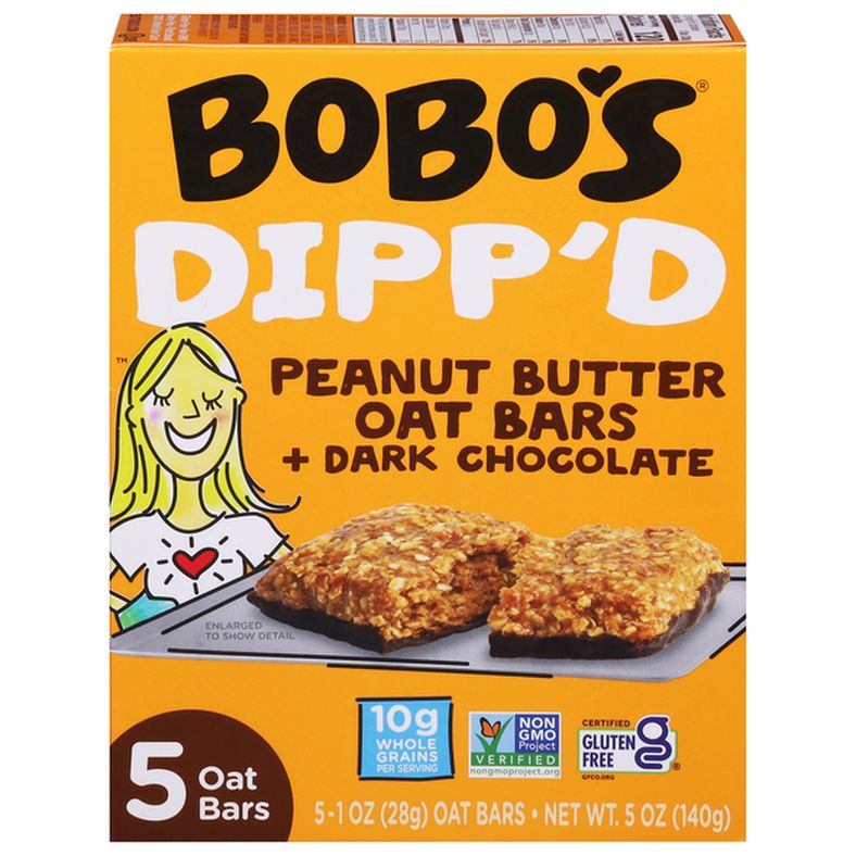 Bobo's Peanut Butter Oat Bars + Dark Chocolate - Available at Key Food on StoresGo