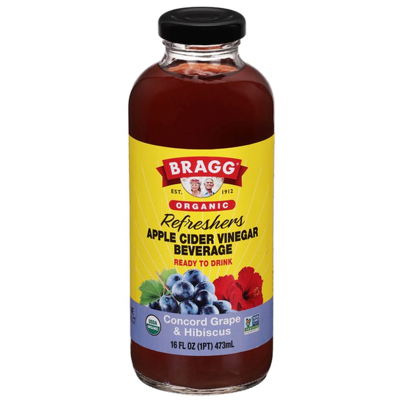 Bragg Apple Cider Vinegar Beverage, Concord Grape & Hibiscus, Organic