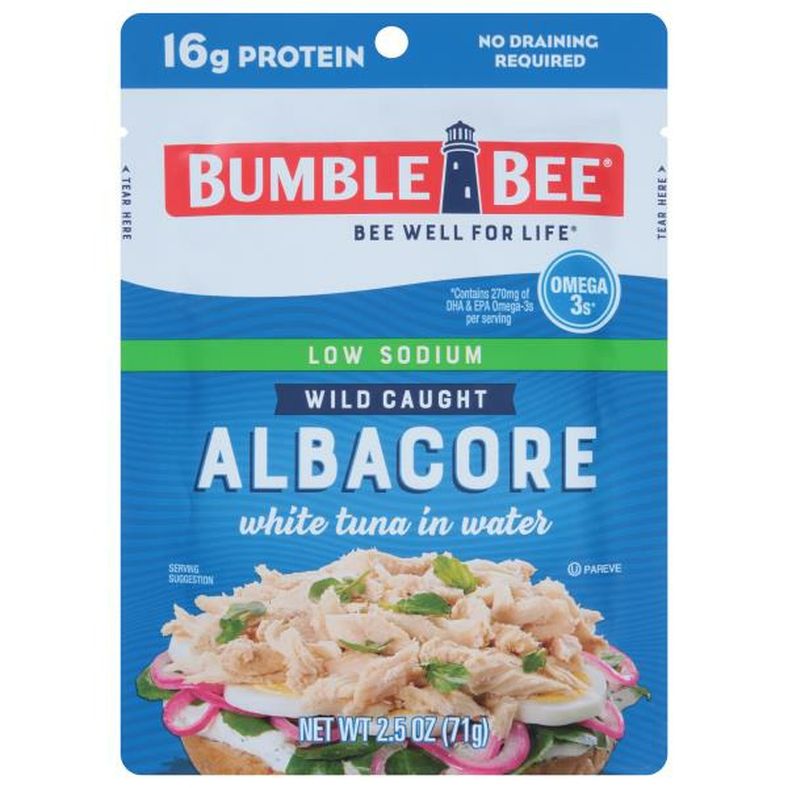 Bumble Bee White Tuna, in Water, Low Sodium, Albacore, Wild Caught