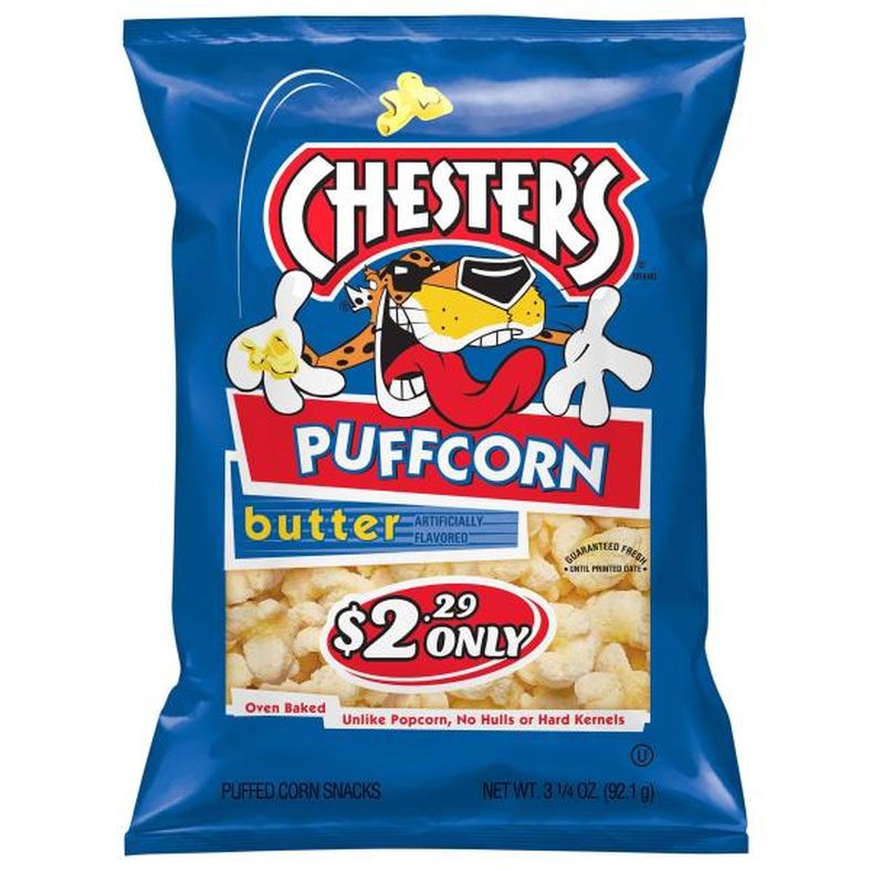 Chester'S Butter Artificially Flavored Puffed Corn Snacks