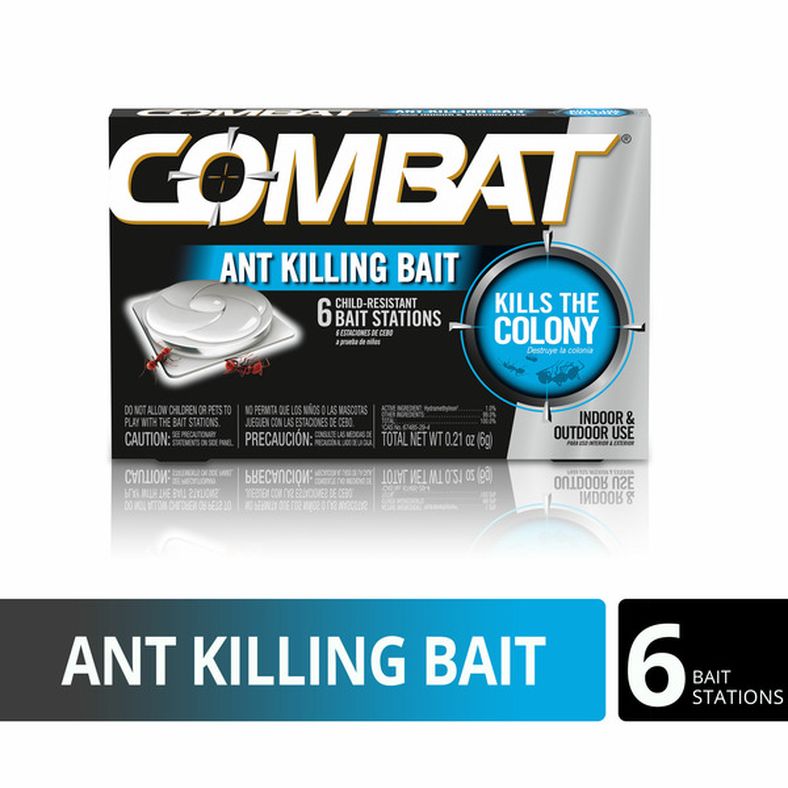 Combat MFG Ant Killing Bait Station for Indoor and Outdoor Use, Child-Resistant