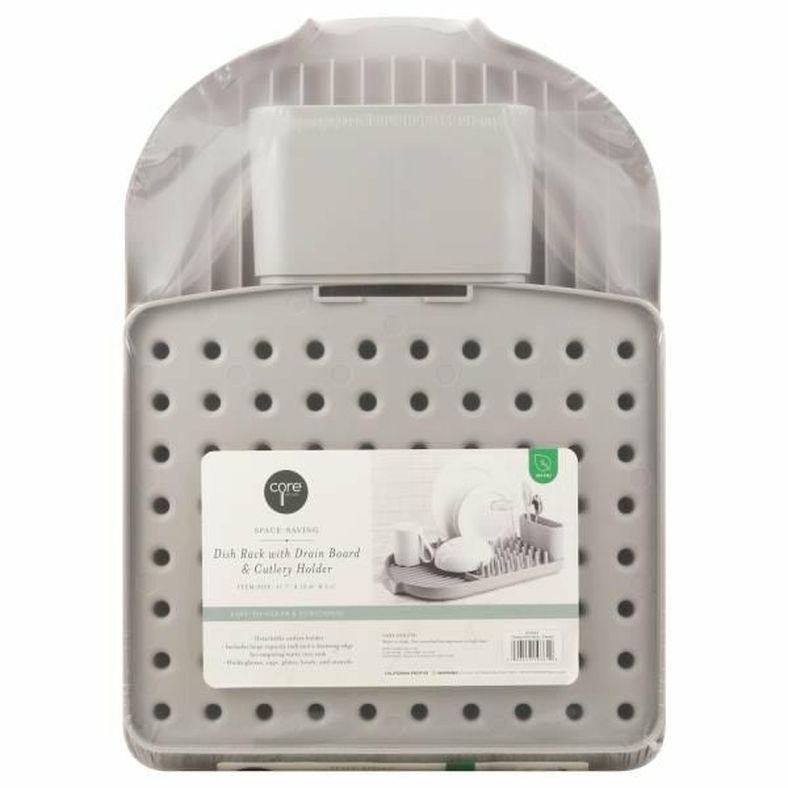 CORE Dish Rack, Plastic, Pewter