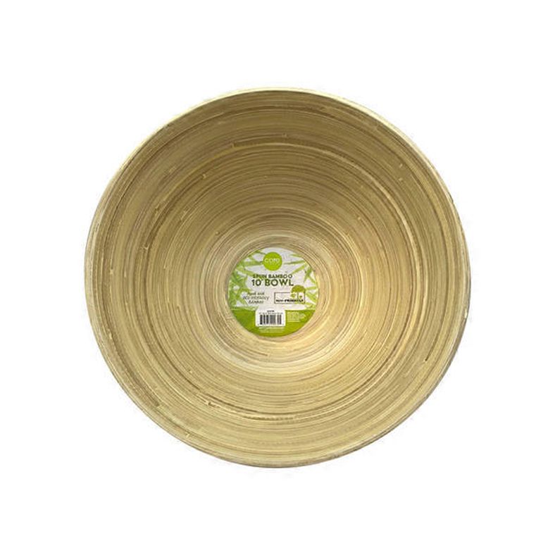 Core Kitchen 10" Assorted Spun Bamboo Bowl