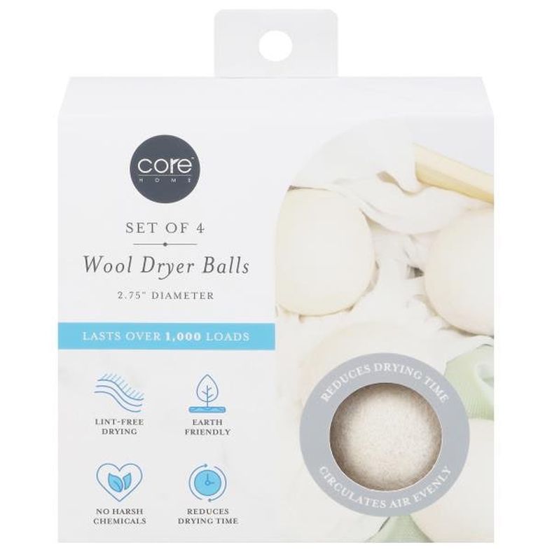 CORE Wool Dryer Balls, White