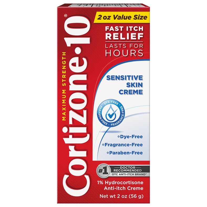 Cortizone 10 Anti-Itch Creme, Sensitive Skin Creme, Maximum Strength, Value Size