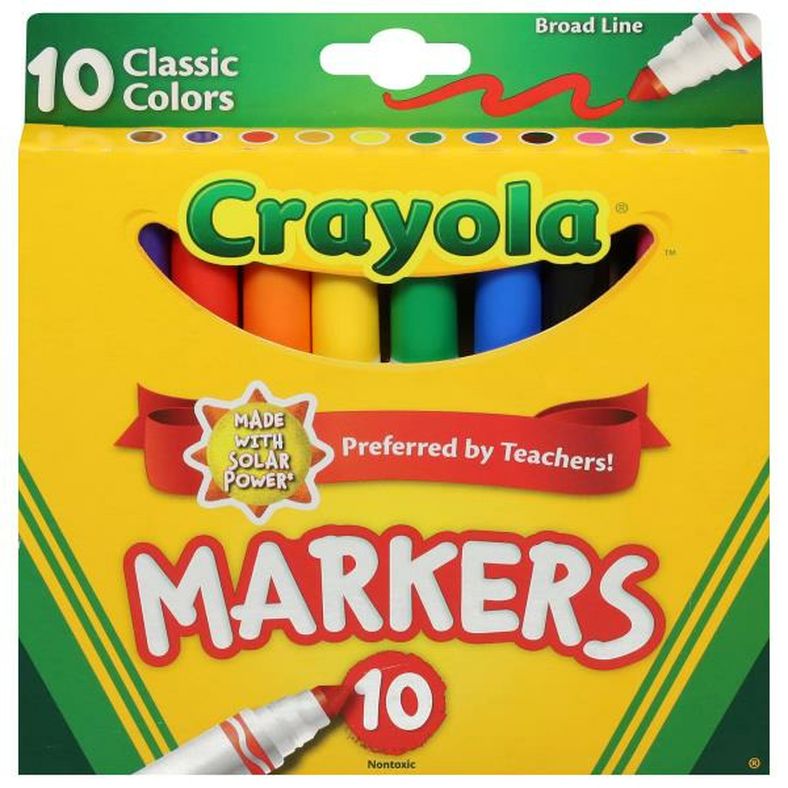 Crayola Markers, Broad Line, Assorted Colors