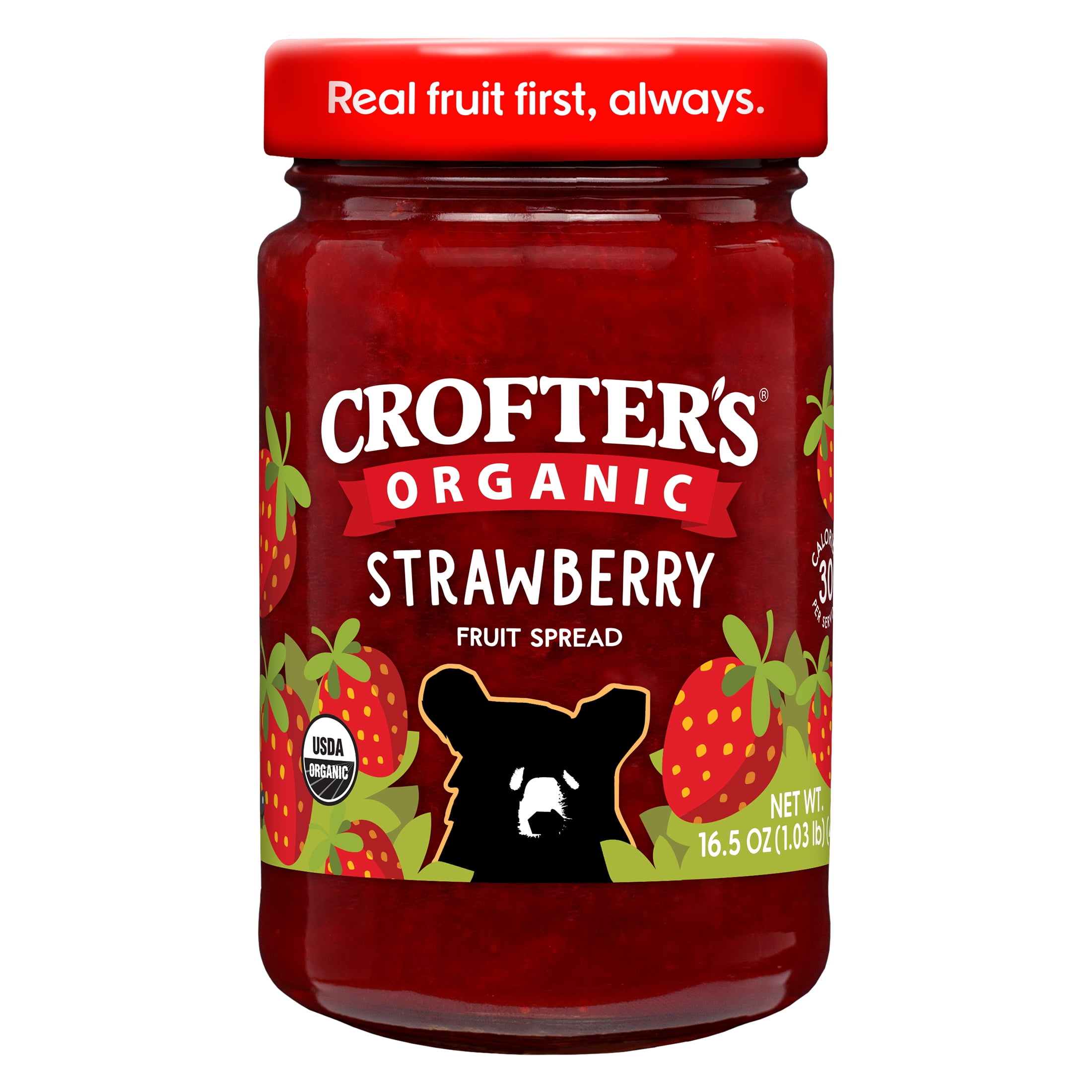 Crofters Fruit Spread Organic Premium Strawberry, 16.5 oz