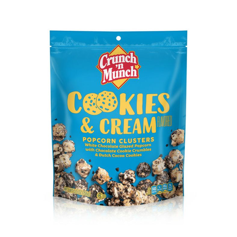 Crunch ‘n Munch Cookies & Cream Flavored Popcorn Clusters