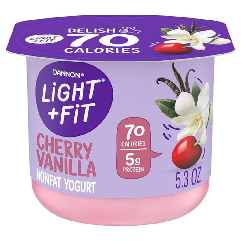 Dannon Light + Fit Nonfat Gluten-Free Cherry Vanilla Yogurt