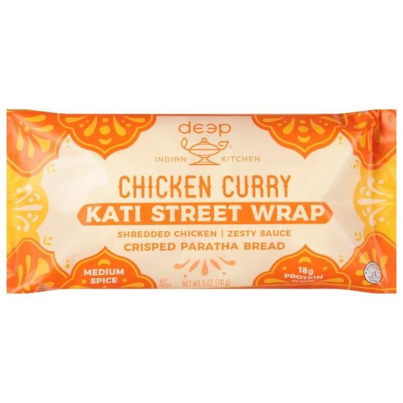 Deep Indian Kitchen Medium Spice Chicken Curry Kati Street Wrap