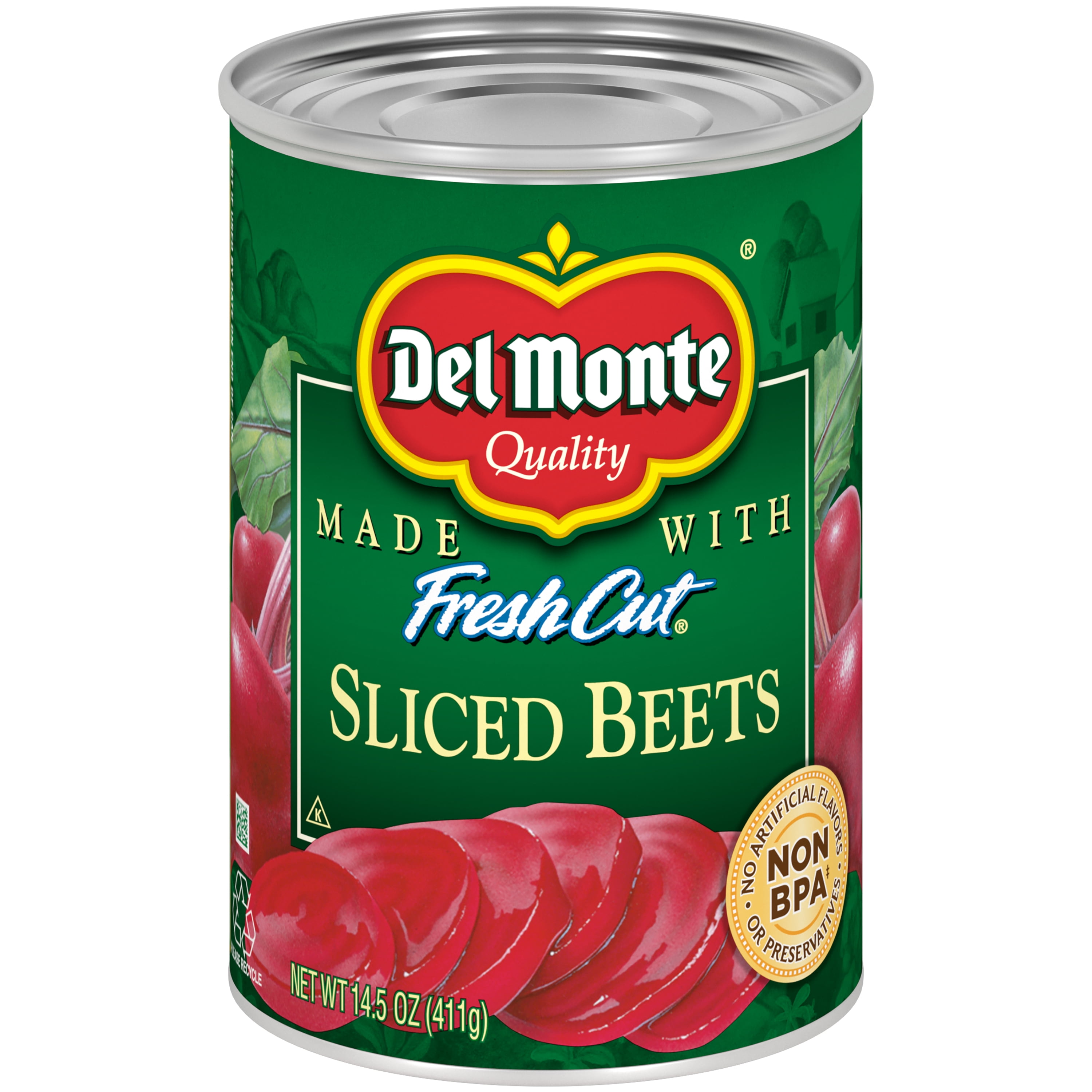 Del Monte Canned Beets Sliced Canned Vegetables, 14.5 oz Can (Pack of 4)