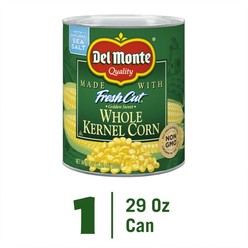 Del Monte FRESH CUT Golden Sweet Whole Kernel Corn, Canned Vegetables