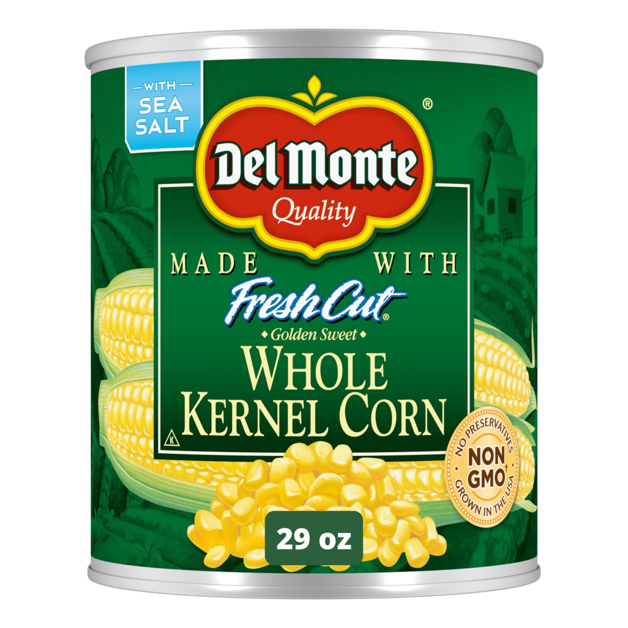 Del Monte Golden Sweet Whole Kernel Corn, 29 oz Can, Canned Vegetables
