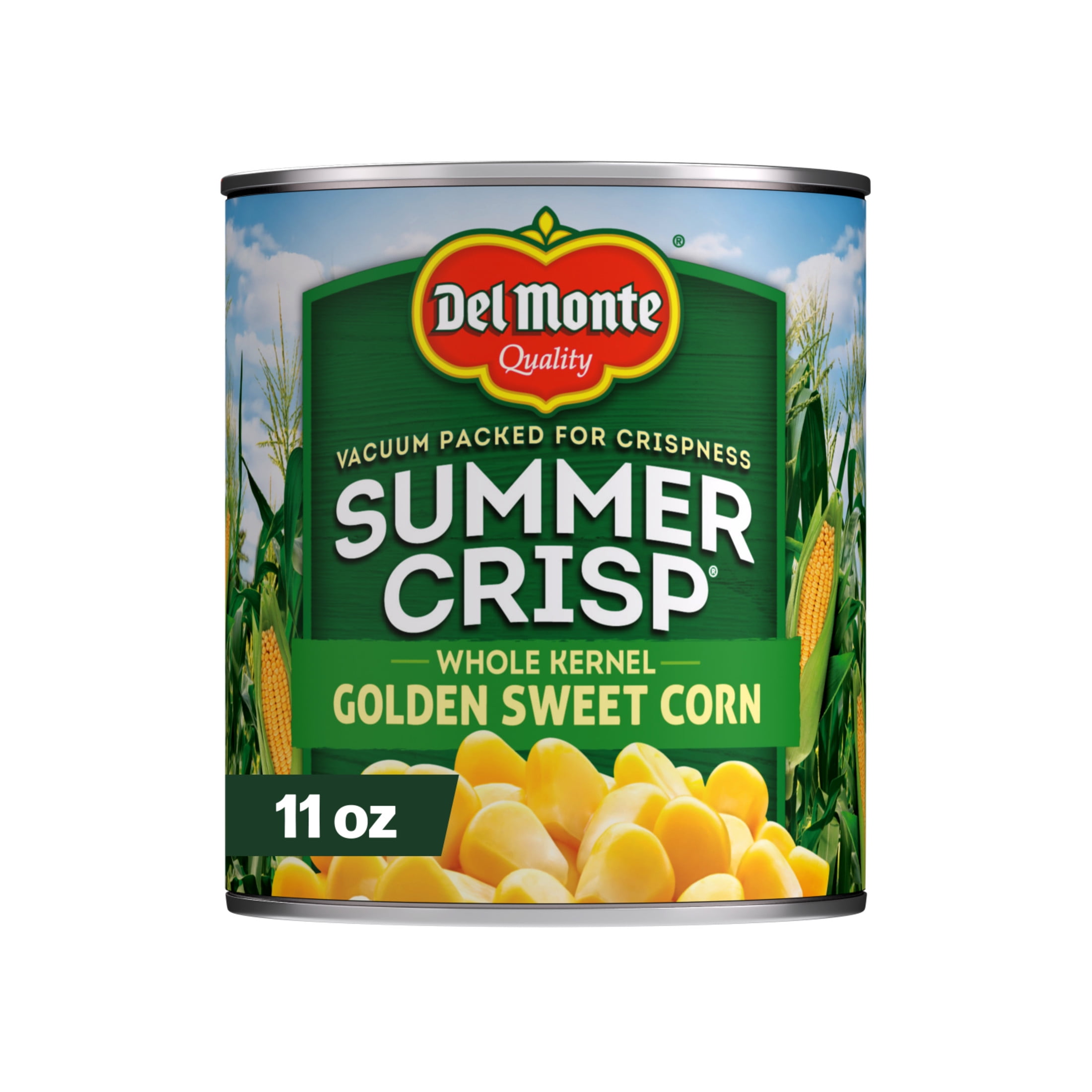 DEL MONTE Golden Sweet Whole Kernel Corn, Canned Vegetables, 11 oz Can