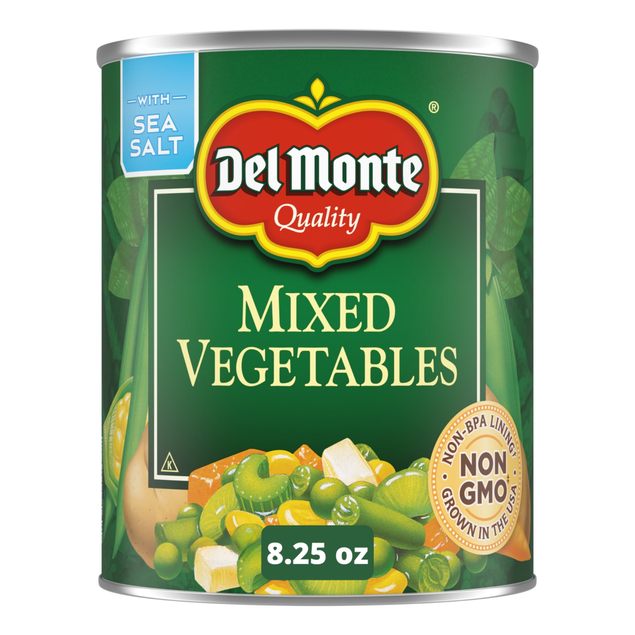 Del Monte Mixed Vegetables, 8.25 oz Can, Canned Vegetables