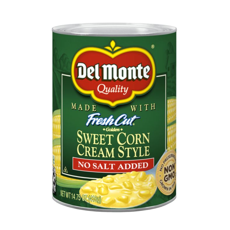 Del Monte No Salt Added Golden Cream Style Sweet Corn
