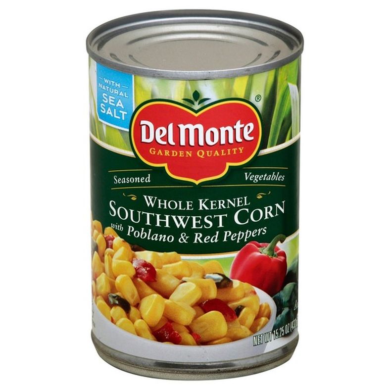 Del Monte Whole Kernel Southwest Style Corn with Poblano & Red Peppers