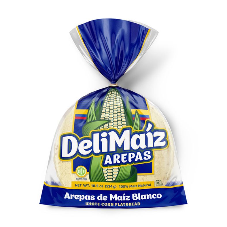 DeliMaiz Arepas White Corn Flat Bread
