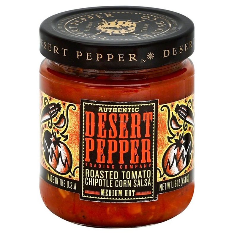 Desert Pepper Trading Co. Salsa, Roasted Tomato Chipotle Corn, Medium Hot