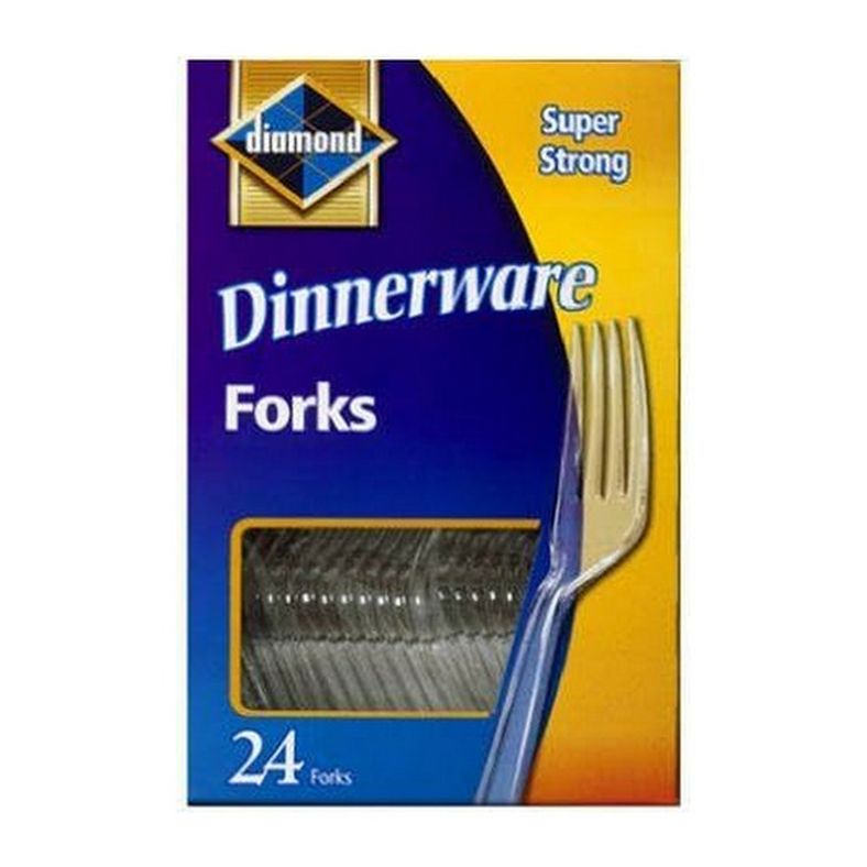 Diamond Dinnerware, Premium Strength, Forks, Entertaining, Full Size, Box