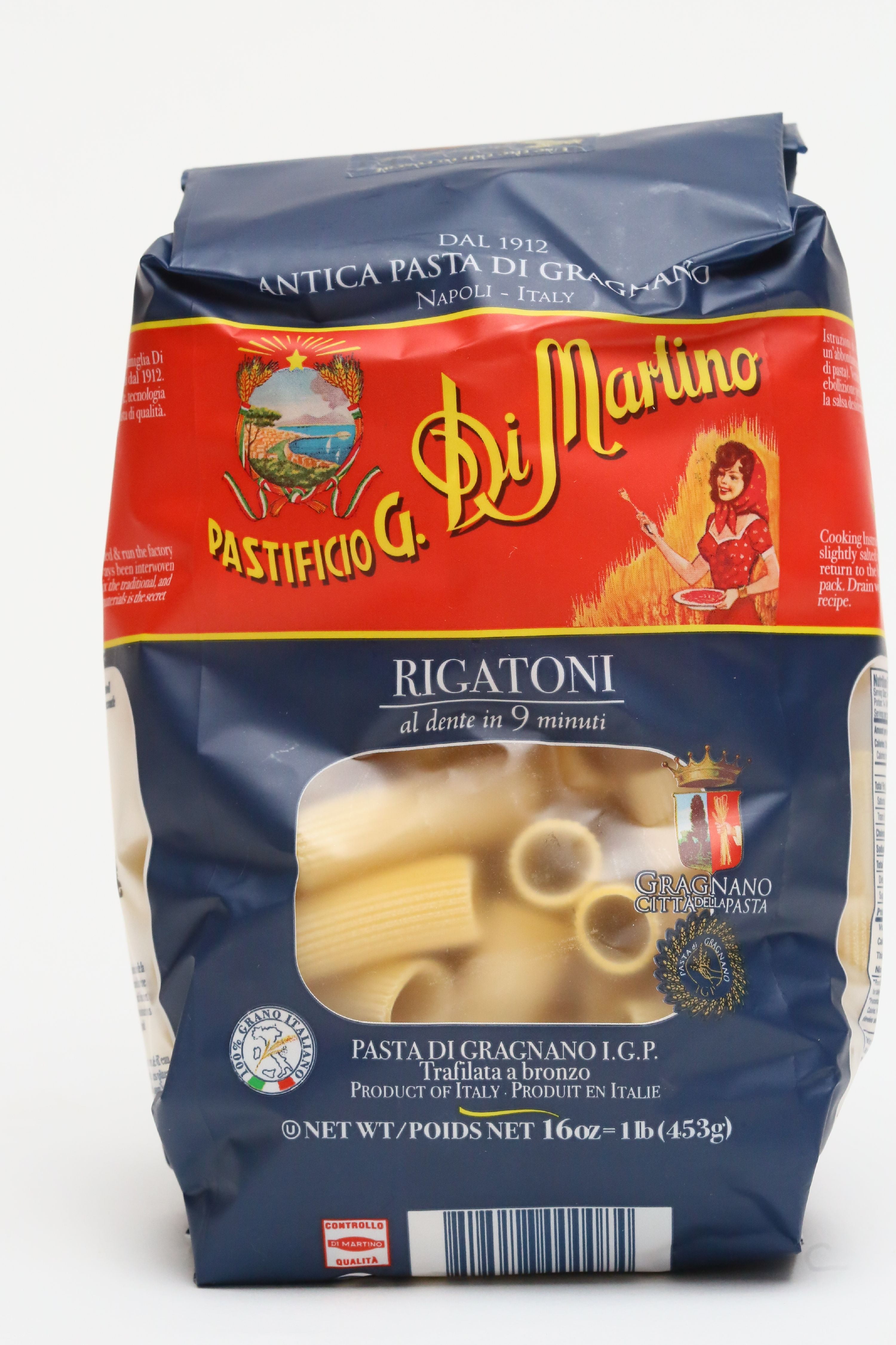 DIMARTINO RIGATONI PASTA, 16 OZ