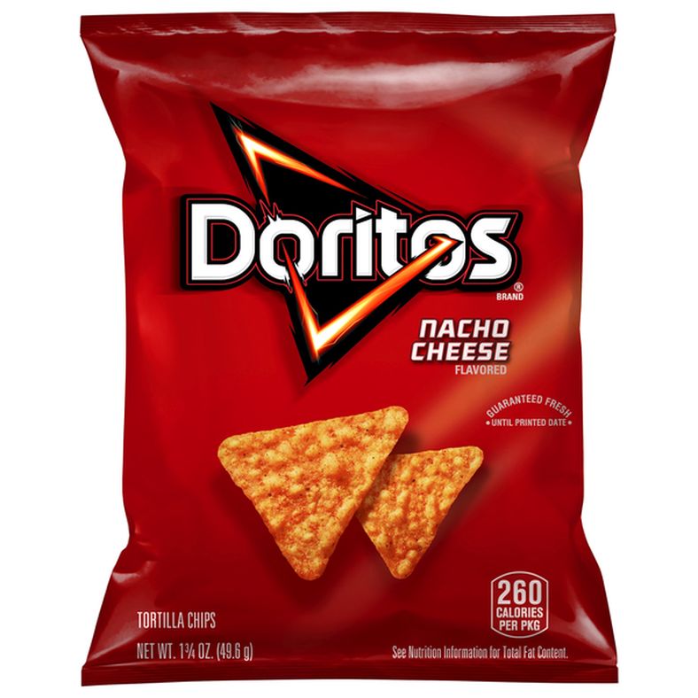Doritos Tortilla Chips, Nacho Cheese Flavored