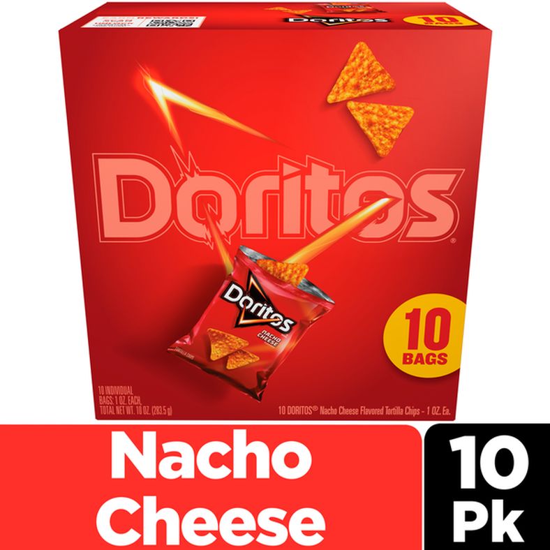 Doritos Tortilla Chips, Nacho Cheese Flavored