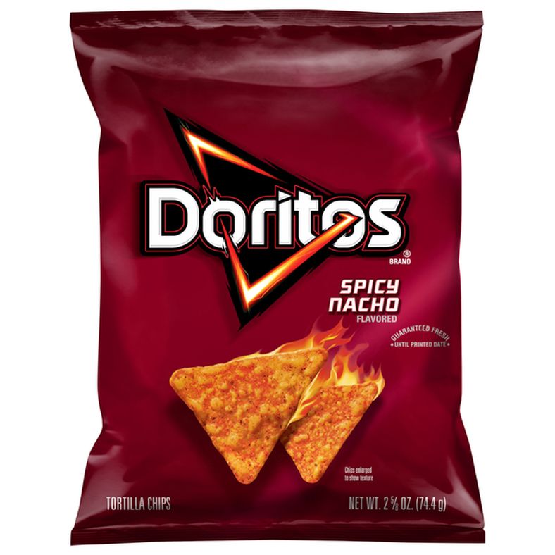 Doritos Tortilla Chips, Spicy Nacho Flavored