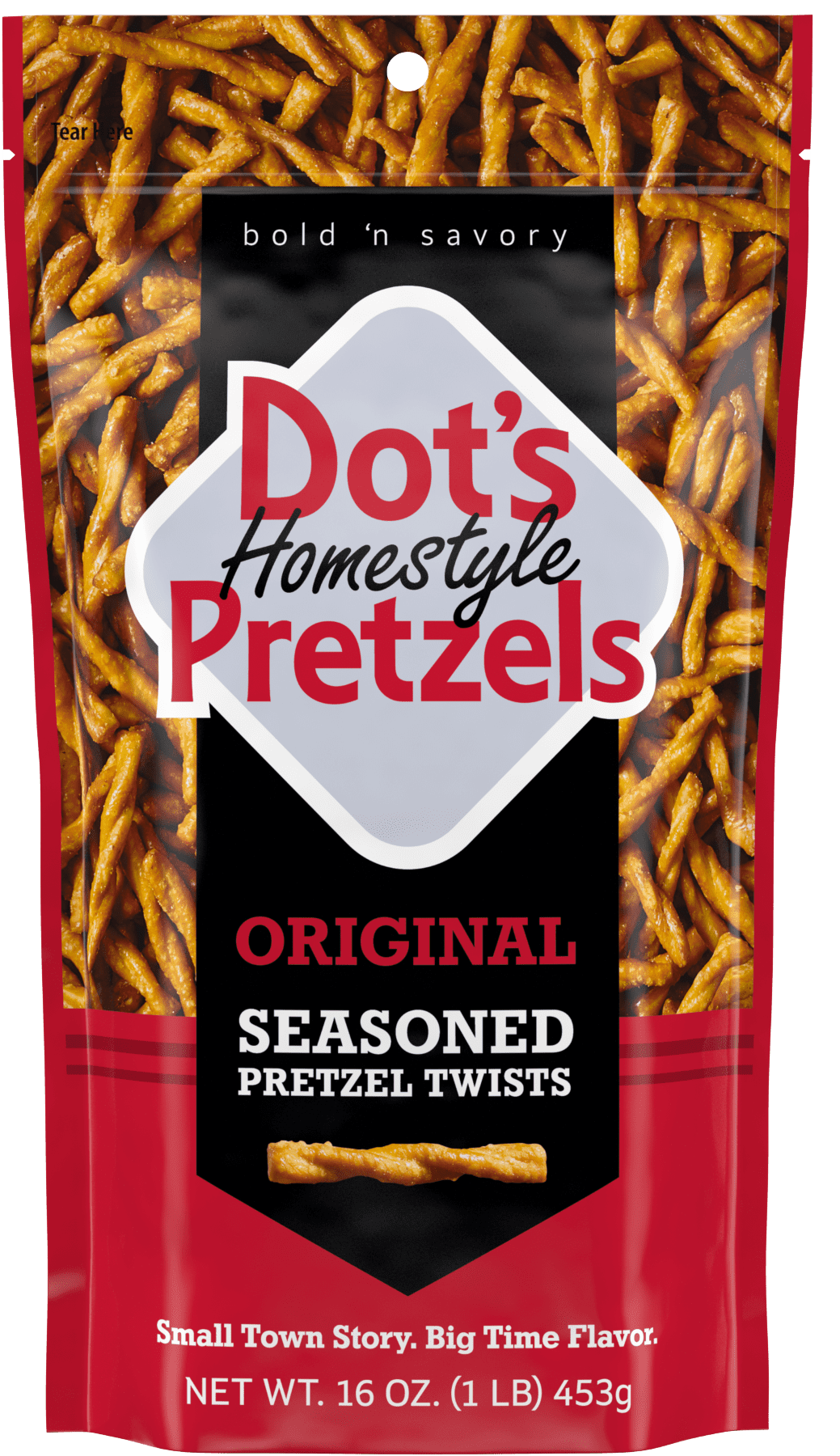 Dot's Homestyle Pretzels, Original Seasoned Pretzel Twists Snack, 16 oz Family Size Bag