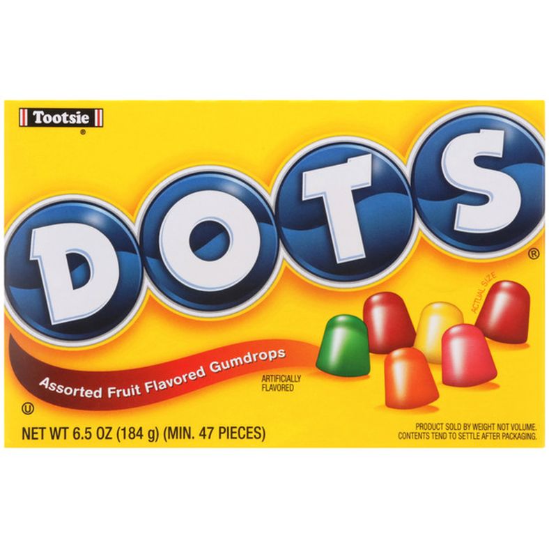 Dots Original Assorted Fruit Flavored Gumdrops Theater Box