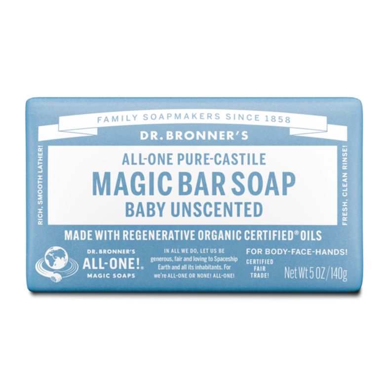 Dr. Bronner's Baby Unscented, Pure-Castile Bar Soap