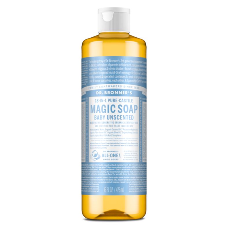 Dr. Bronner's Unscented, Pure-Castile Liquid Soap