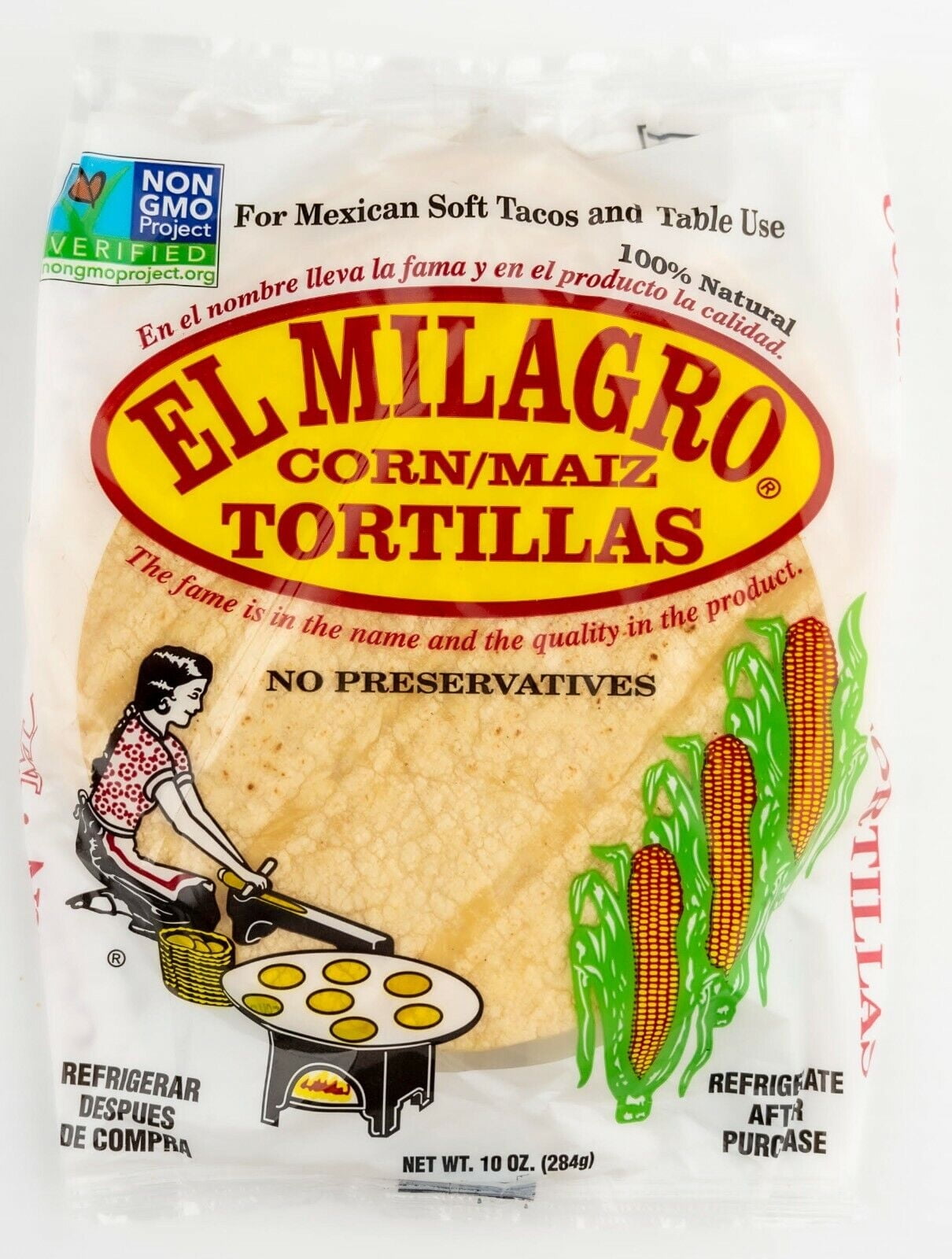 El Milagro Corn Tortillas de Maiz Natural Soft Tortillas  25 Pack