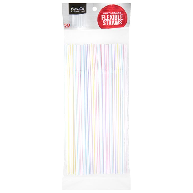Essential Everyday Multi-Color Flexible Straws