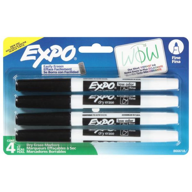 EXPO Dry Erase Markers, Fine, Low Odor