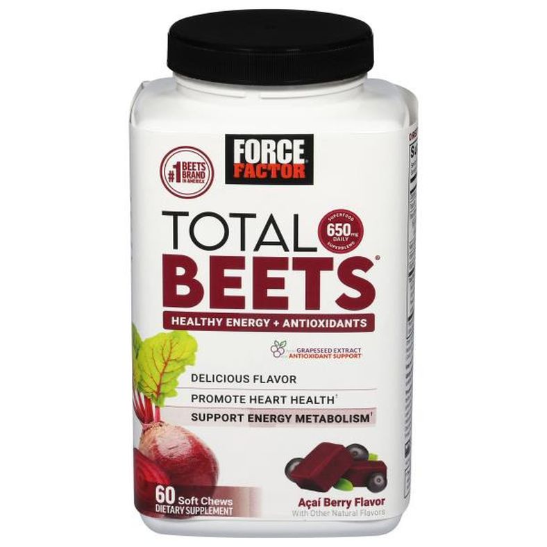 Force Factor Soft Chews Acai Berry Flavor Total Beets
