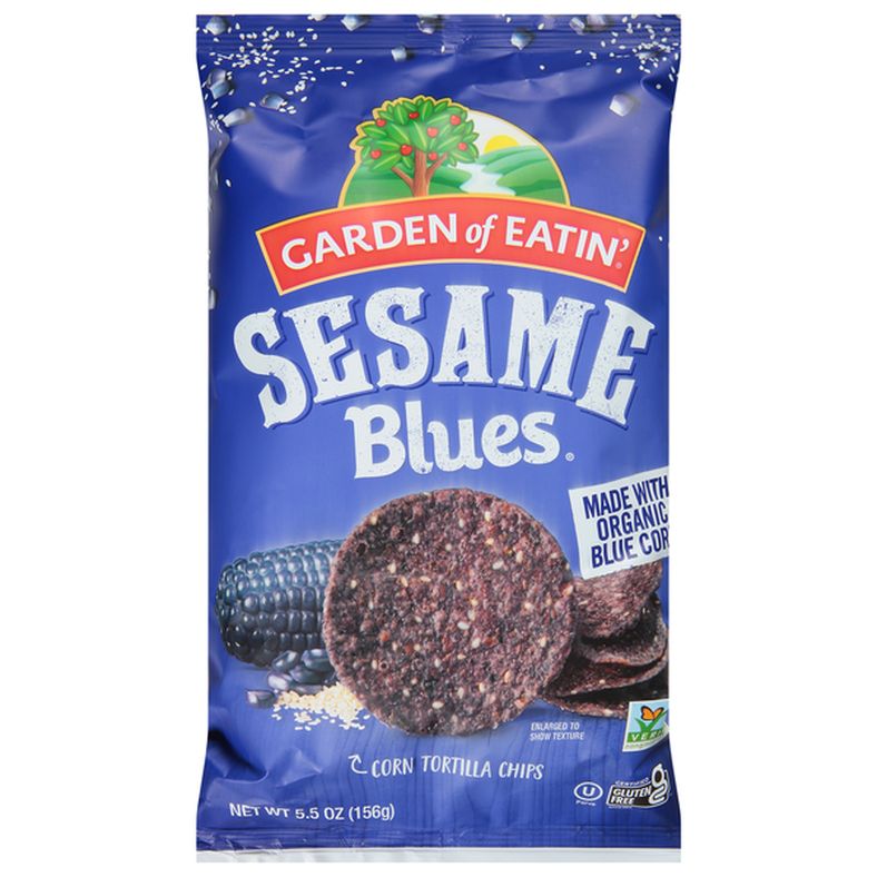 Garden of Eatin' Corn Tortilla Chips, Sesame Blues