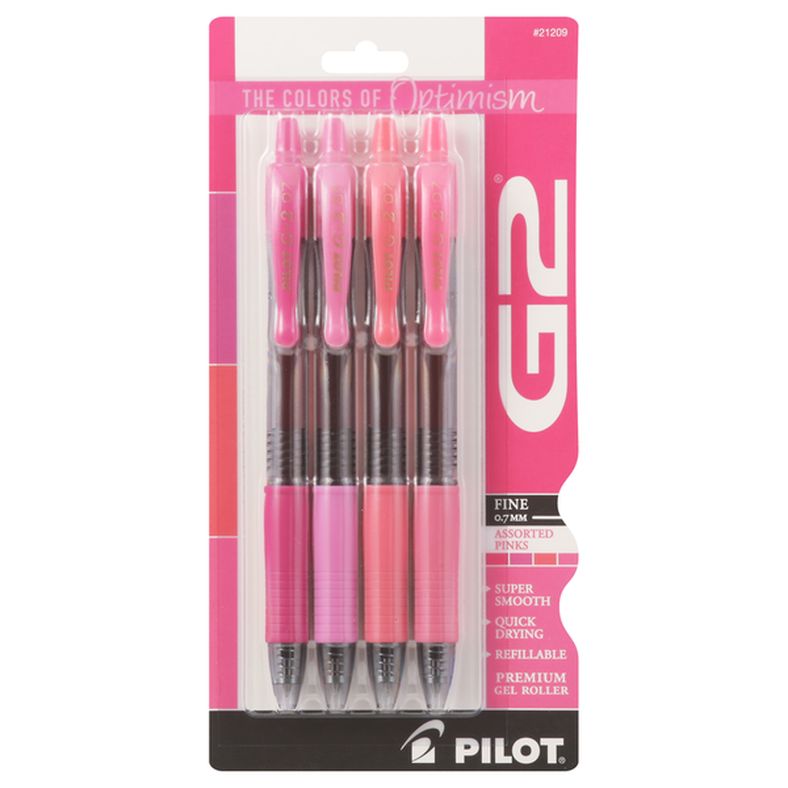 Gatorade Gell Roller, Premium, Assorted Pinks, Fine, 0.7mm