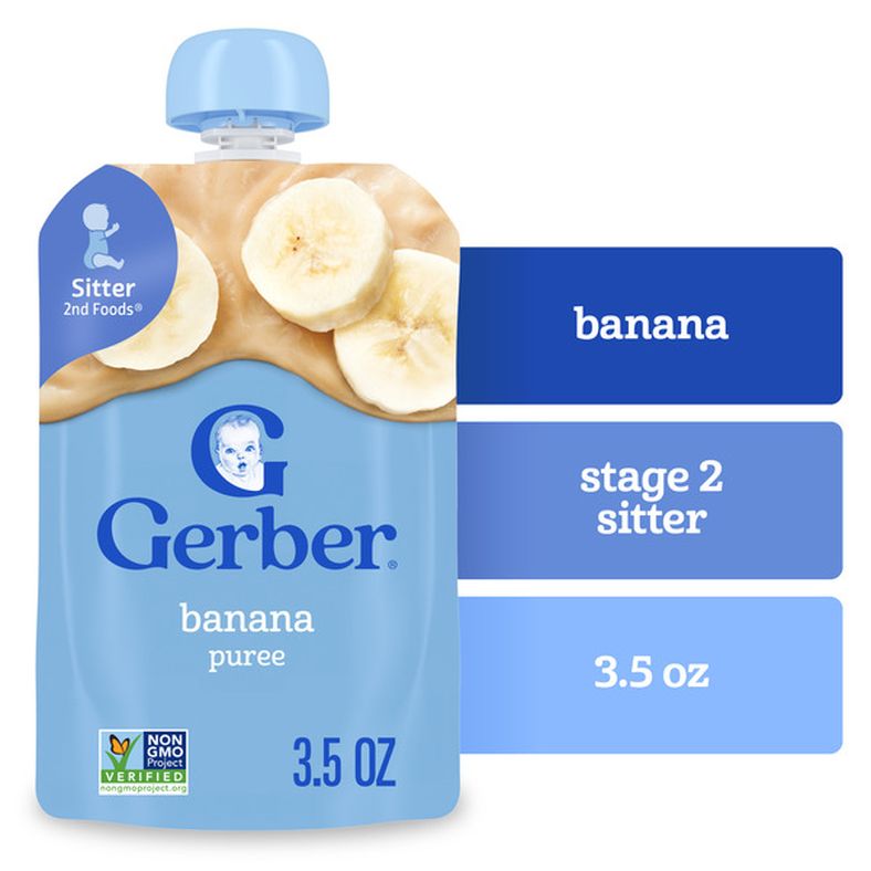 Gerber Stage 2 Baby Food Banana Puree Pouch