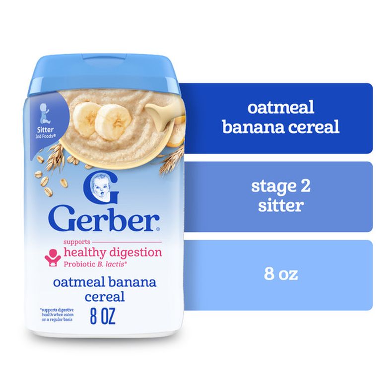 Gerber Stage 2 Baby Food Oatmeal Banana Cereal Baby Oatmeal Cereal