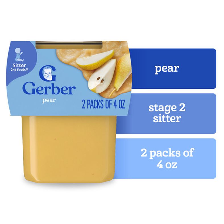 Gerber Stage 2 Baby Food Pear Puree Tub Baby Puree