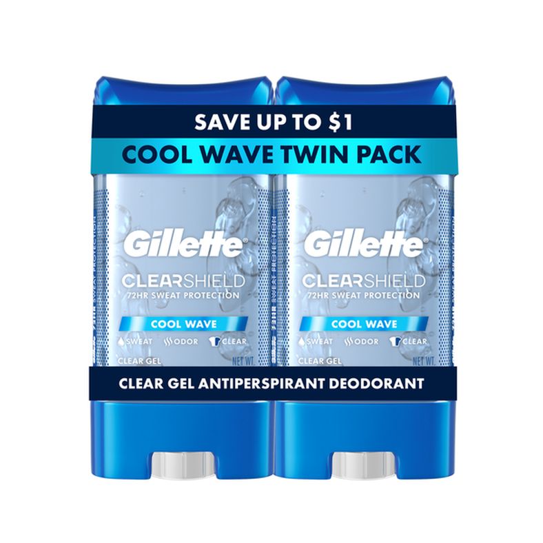 Gillette 3X Clear Gel Cool Wave Antiperspirant and Deodorant