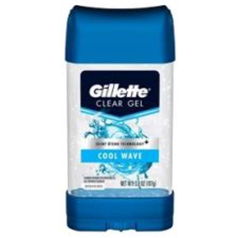 Gillette Antiperspirant Deodorant for Men, Clear Gel, Cool Wave, 72 Hr. Sweat Protection