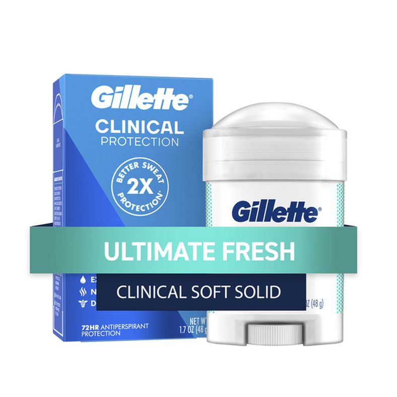 Gillette Clinical Soft Solid Ultimate Fresh Antiperspirant and Deodorant